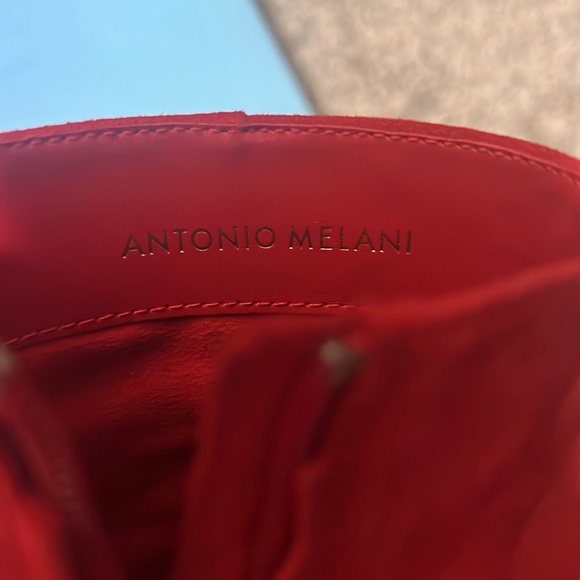 Antonio Melani Size: 5M red leather booties with gold on heel - Picture 6 of 6